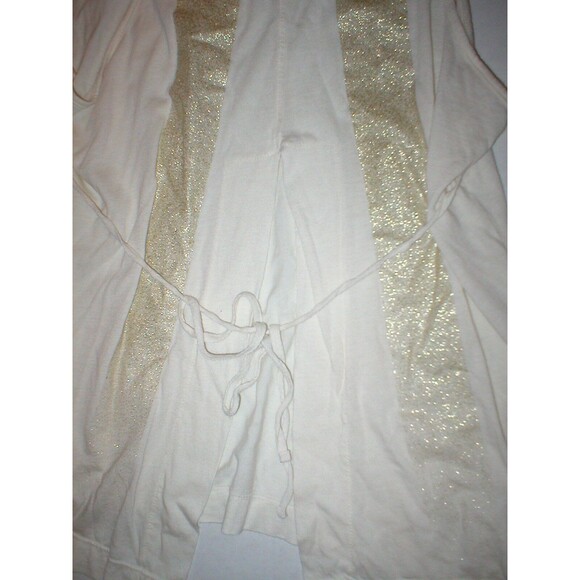 New Womens Designer True Religion Gold Metallic Beige M Tank Top Tunic Soft Moda - Picture 5 of 6